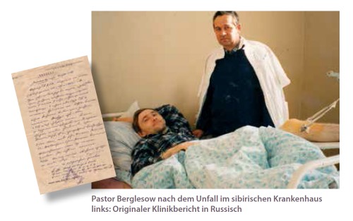 Bild Andreas Berglesow nach dem Unfall im Spital